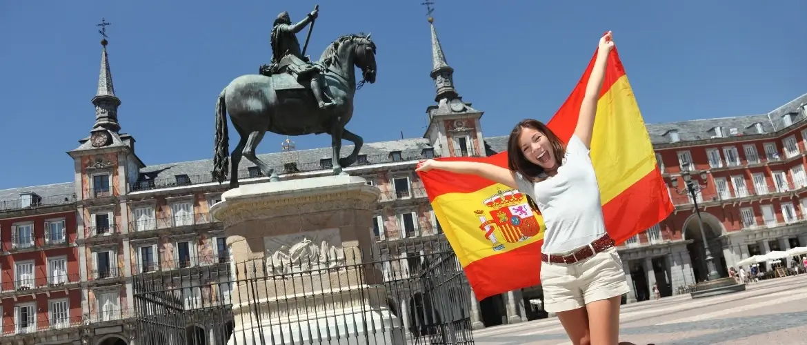 flaga hiszpańska, dziewczyna